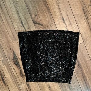 art class Black Sequin Skirt